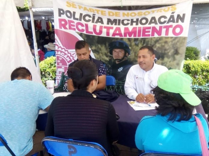 Continúa SSP con la instalación de módulo de reclutamiento policial, en Zitácuaro 