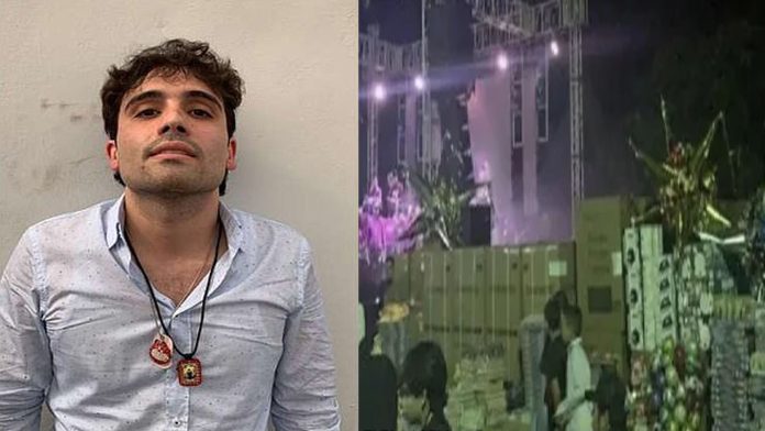 Video: Hijo del “Chapo” regaló autos deportivos durante narcoposada