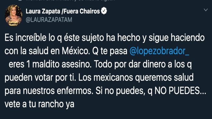 ¡Eres un maldito asesino!: Laura Zapata se le va a la yugular a AMLO