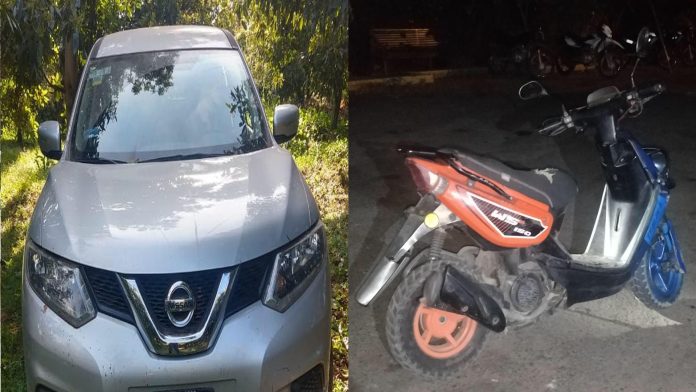 En las últimas horas, PM Uruapan recupera una camioneta y una motocicleta con reporte de robo
