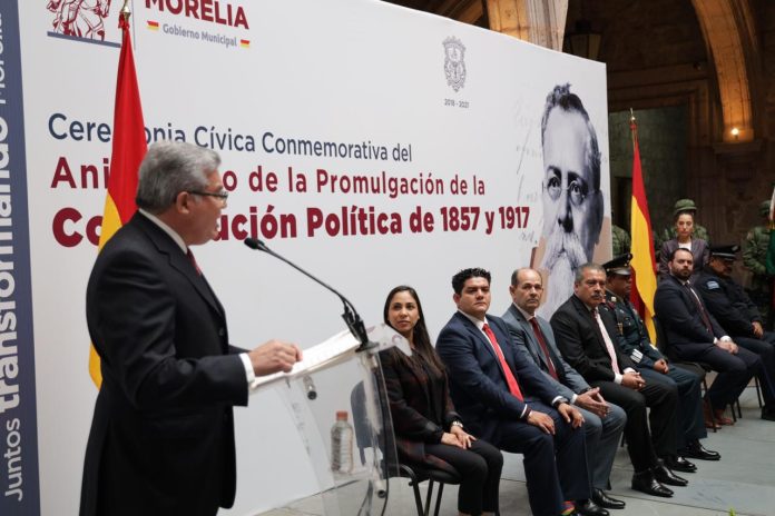 Celebra Morón Orozco aniversario conmemorativo de la Promulgación de la Constitución 1857 y 1917