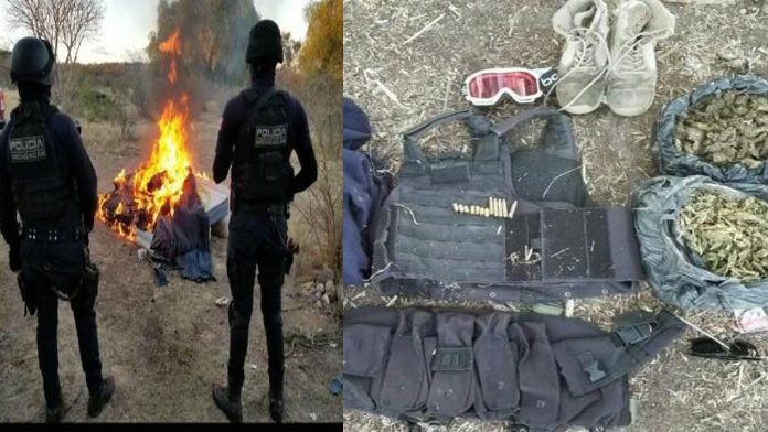 Asegura SSP cuatro kilogramos de marihuana y equipo táctico