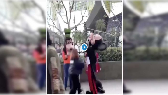 Video Viral: Captan a “Minnie Mouse” en una pelea callejera