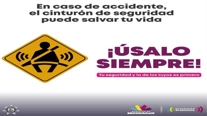 Exhorta SSP a conductores utilizar el cinturón de seguridad, a fin de salvar vidas 