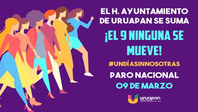 Apoyo a mujeres del Gobierno Municipal que se sumen al paro nacional del 9 de marzo
