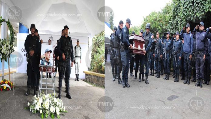 Despiden a oficial caído en Uruapan tras enfrentamiento con “El Vocho”