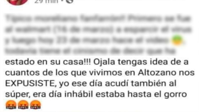 Morelia: Temor e indignación entre vecinos de Altozano por casos de Coronavirus en la zona