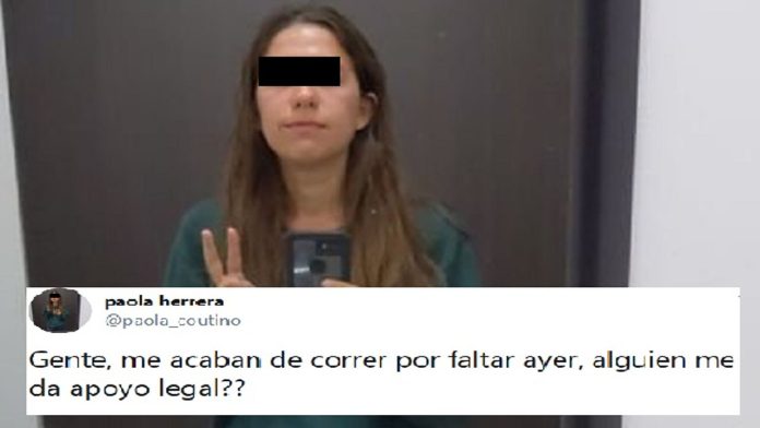 Cuando retomó su trabajo el 10 de marzo, sus jefes le notificaron que estaba despedida