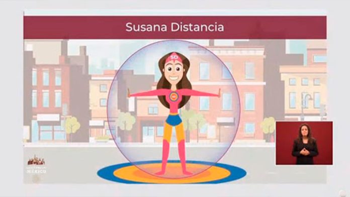 Presenta la 4t al personaje “Susana distancia” contra el coronavirus