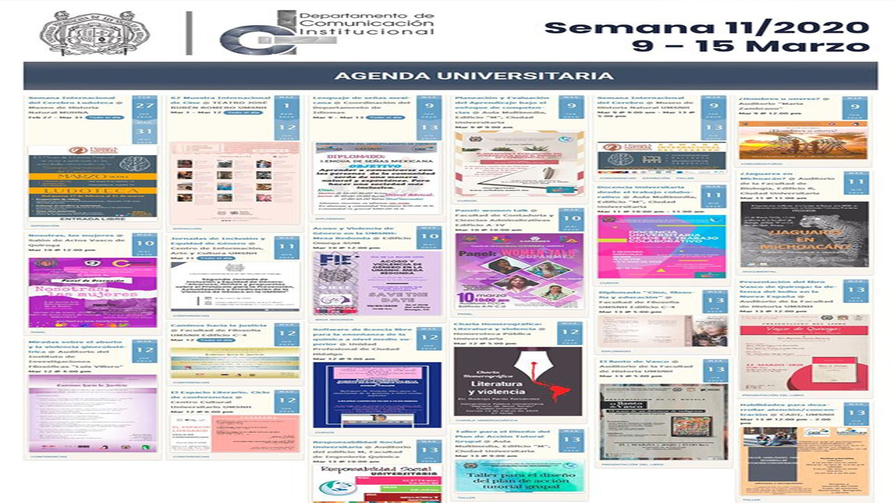 UMSNH invita a participar en sus eventos universitarios UMSNH invita a participar en sus eventos universitarios