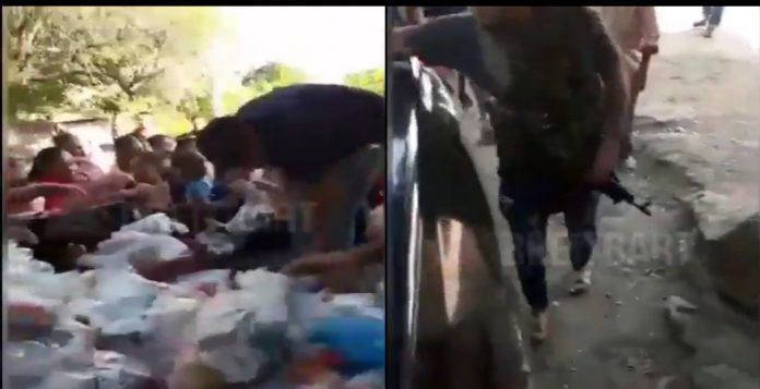 Video: Captan a sicarios repartiendo despensas por coronavirus en Michoacán