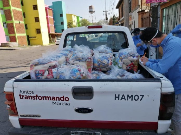 Gobierno de Morelia continúa la entrega de despensas en el municipio