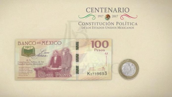 Billete y monedas conmemorativas de la Constitución de 1917 incrementan su valor