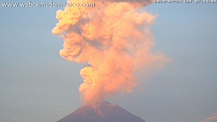 Popocatépetl registra explosiones esta mañana