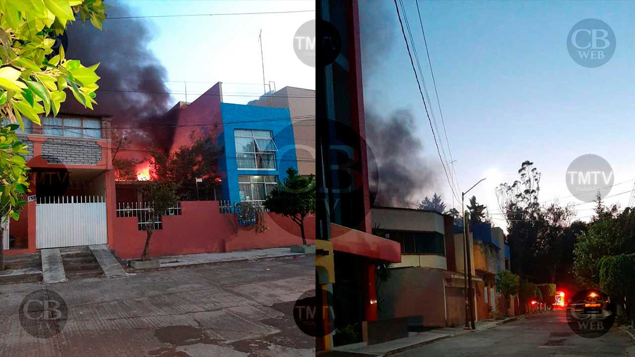 Arde en llamas vivienda en Bosques Camelinas Arde en llamas vivienda en Bosques Camelinas