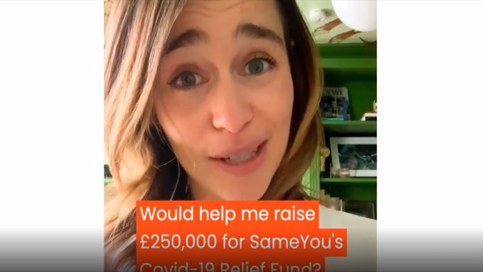 Emilia Clarke ofrece cena virtual con quien haga donación para combatir coronavirus