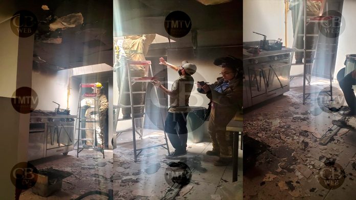Conato de incendio en negocio de comida moviliza a bomberos