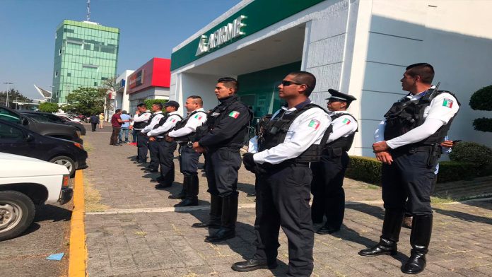 Arranca operativo de vigilancia en zonas bancarias y centros comerciales en Morelia