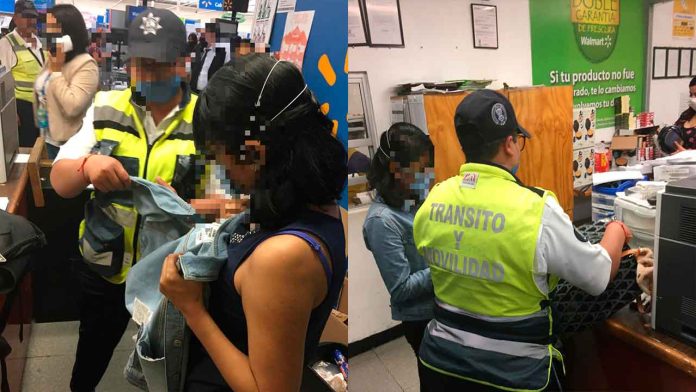 Tránsitos de la SSP arrestan a fémina por intento de robo en una tienda departamental