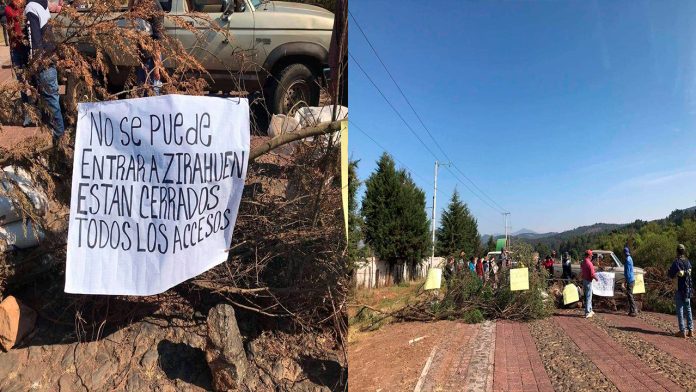 Comunidades purhépecha instalan retenes ante el Covid-19
