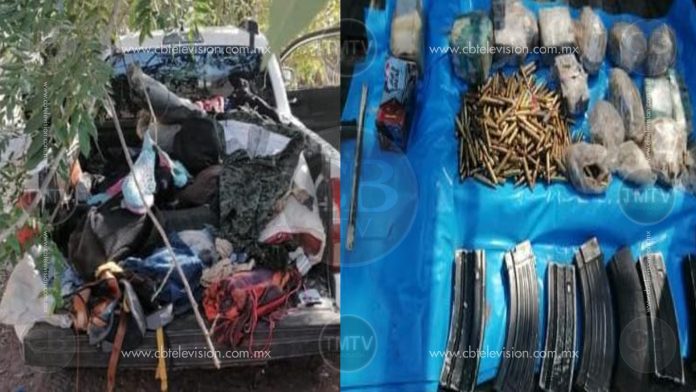 Sedena decomisa más de 2 mil cartuchos en una camioneta robada