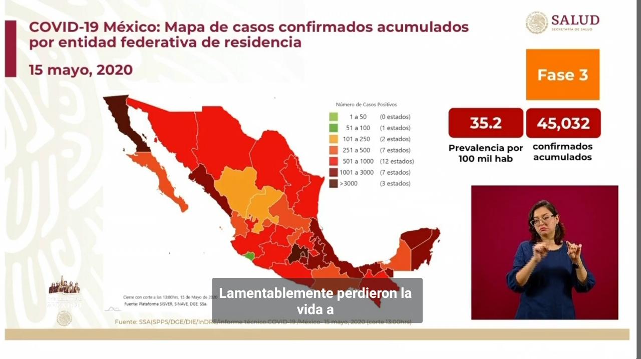 En Conferencia de prensa, este 15 de mayo se confirmaron 4,767 muertes por covid-19. En Conferencia de prensa, este 15 de mayo se confirmaron 4,767 muertes por covid-19.