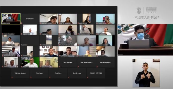 Con éxito, Congreso del Estado celebra segunda sesión virtual