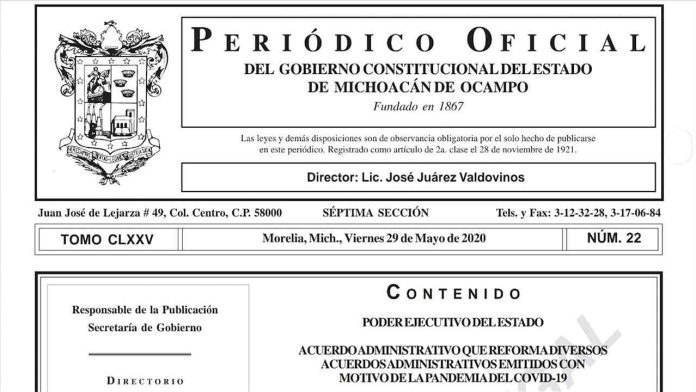 Dependencias estatales no esenciales regresaran hasta el 30 de junio