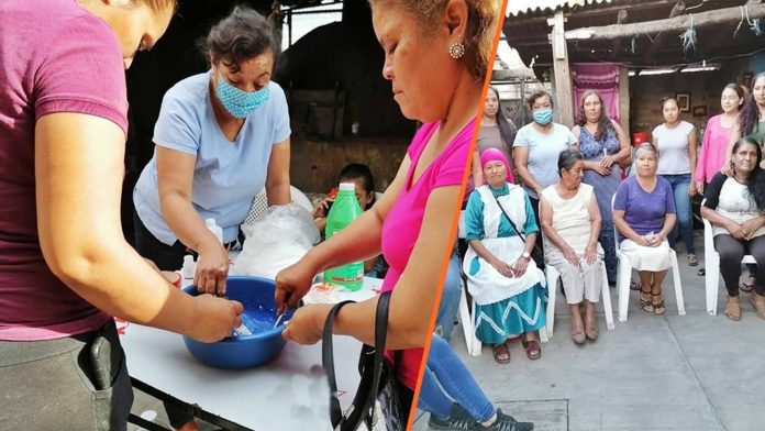 Diputada María Chávez capacita a habitantes de la Nueva Jerusalén para la creación de insumos para prevenir el COVID-19