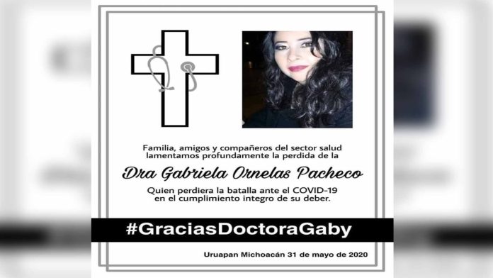 Muere la doctora Gaby, luchaba contra el Covid-19 en Apatzingán