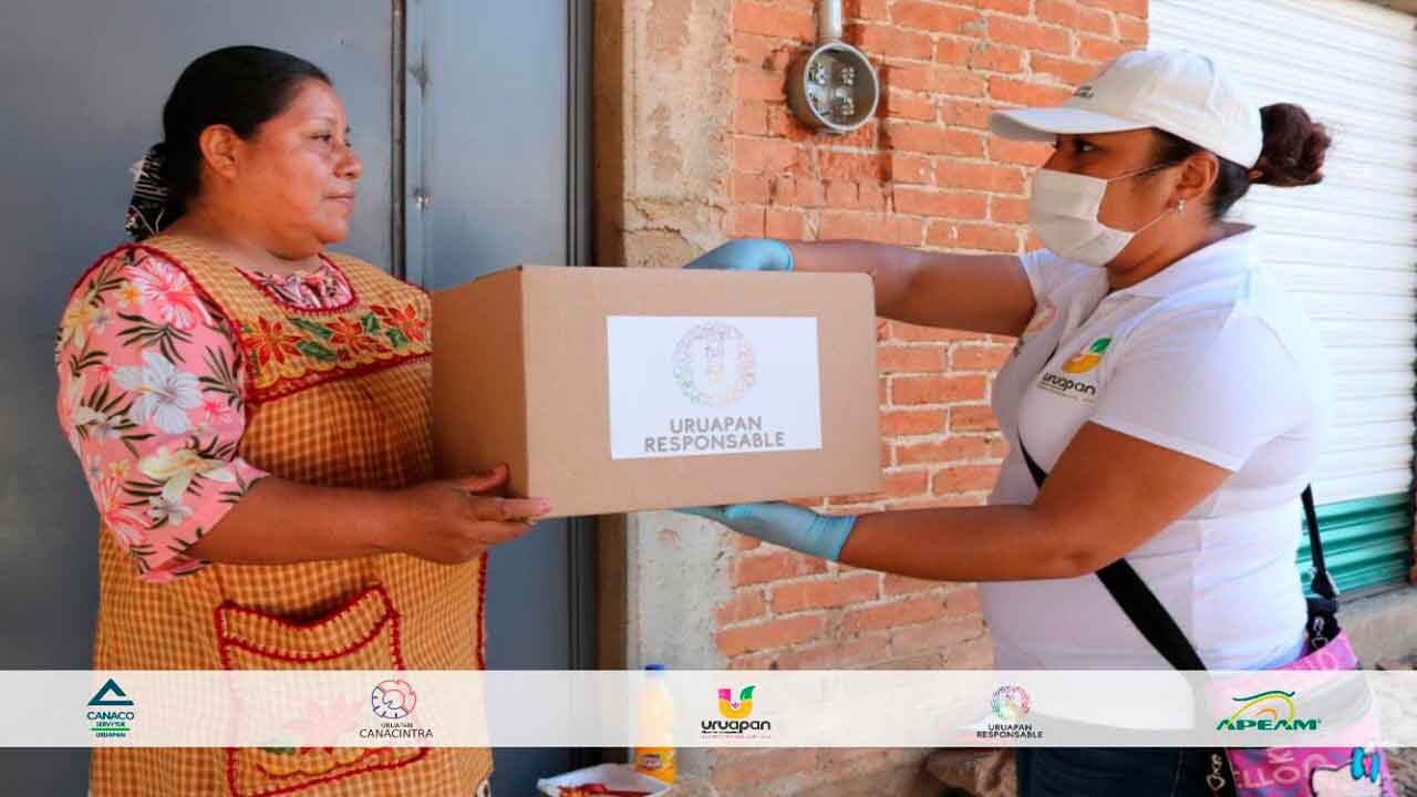 Constante el apoyo alimentario a sectores vulnerables en Uruapan Constante el apoyo alimentario a sectores vulnerables en Uruapan