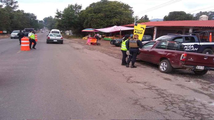 Ante Bandera Amarilla, mantiene SSP filtros informativos sobre COVID-19 en Zitácuaro