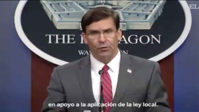 Pentágono expresa desacuerdo con Trump en utilizar tropas para frenar protestas