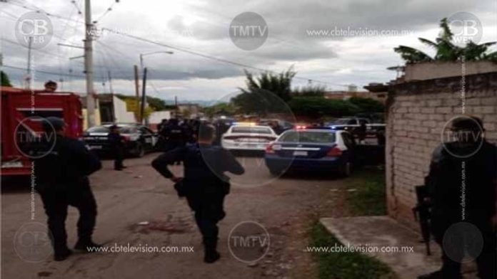 Balacera en Cuitzeo deja dos policías heridos