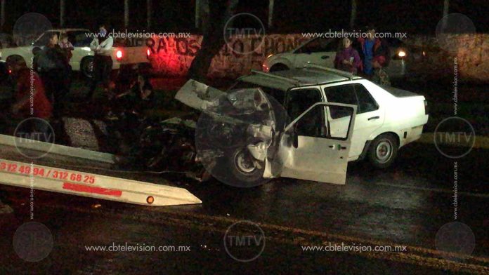 Dos heridos deja choque de autos en la salida a Quiroga