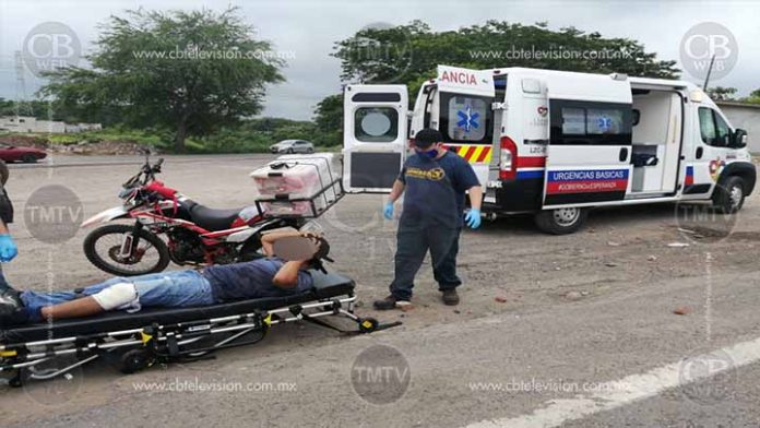 Otro derrape de moto, ahora en Lázaro Cárdenas, Michoacán