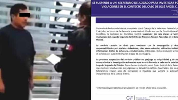 Suspenden a secretario por 6 meses, por la liberación del “Mochomomo”