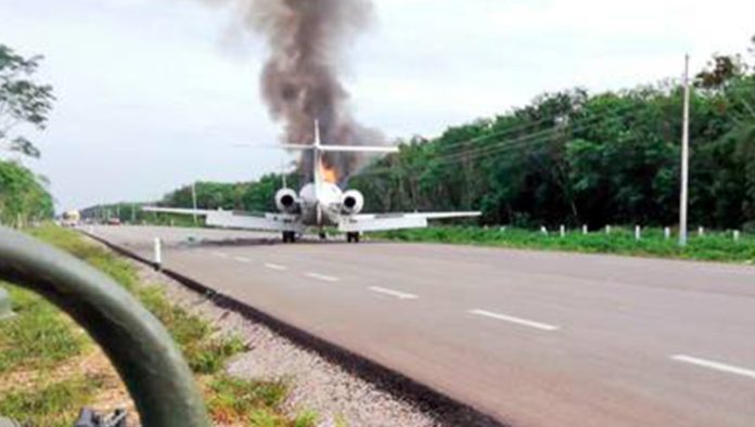 Droga asegurada en aeronave en Quintana Roo, tiene precio estimado de más de 109 millones de pesos