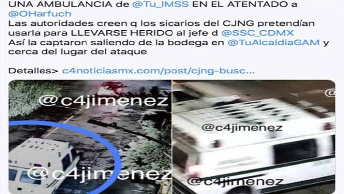 Encuentran en Michoacán ambulancia que participó en ataque a Harfuch
