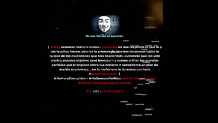 Anonymous envía mensaje a AMLO y al Banco de México
