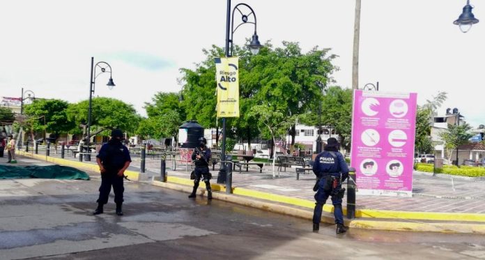 Colocan Bandera Amarilla en Huetamo; intensifica SSP acciones preventivas ante el COVID-19