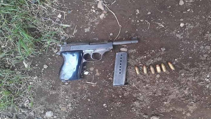 Asegura SSP arma de fuego, en Uruapan
