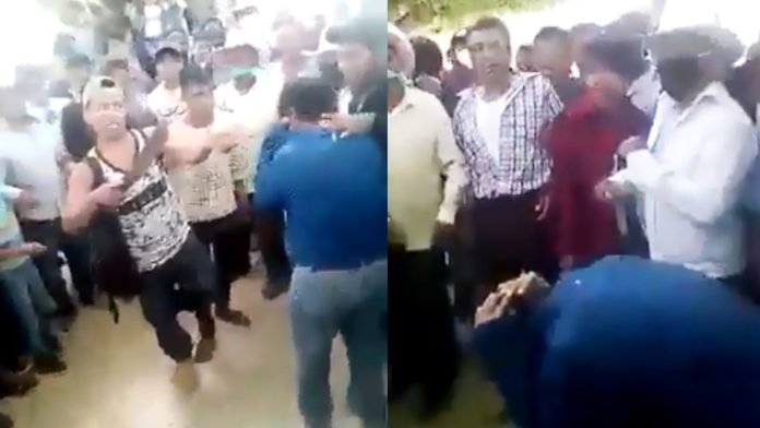 Video (+18): Desfiguran a presunto fumigador de mosquitos acusándolo de esparcir el covid
