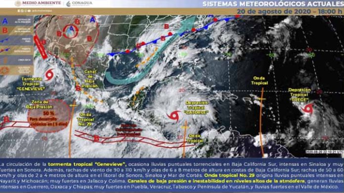 En Michoacán seguirán las lluvias por onda tropical 29