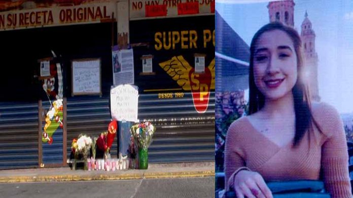 Colocan velas y adornos florales a Jessica Gonzalez en negocios familiar