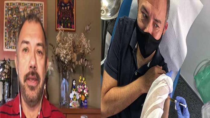 Ernesto Herrera es el primer mexicano en ponerse vacuna contra el covid