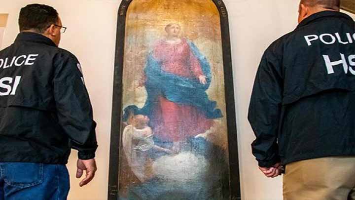 Recuperan pintura antigua robada de un monasterio italiano Recuperan pintura antigua robada de un monasterio italiano