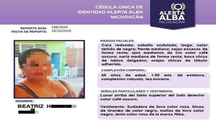 Hallan sin vida a fémina reportada como desaparecida en Morelia