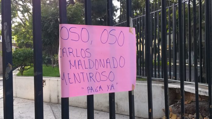 De nueva cuenta, Trabajadores de Telebachillerato se manifiestan frente a Finanzas
