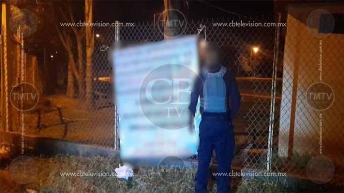 Lo arrestan cuando colocaba narcomanta en Uruapan